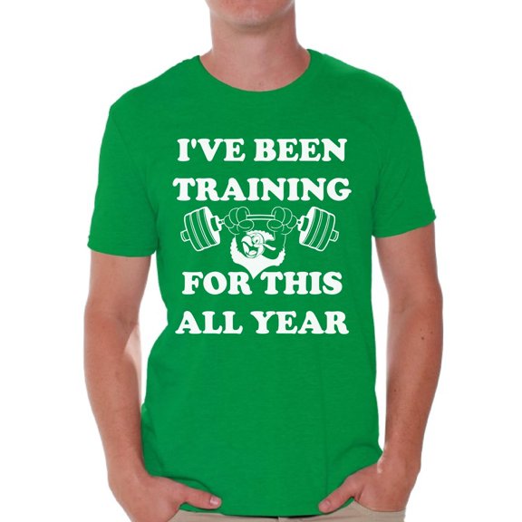 Awkward Styles I've Been Training for this All Year Shirt Christmas Tshirts for Men Thanksgiving Shirts Thanksgiving Turkey Holiday Top Christmas T-Shirt Tacky Party Funny Thanksgiving Shirt