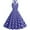Blue, variant on Cavosen 1950 Dresses for Women Vintage Sleeveless Dresses Knee Length Retro Polka Dots Tea Dress Midi A Line Dress Halter Neck Party Gown Bowknot Backless Button Cocktail Fit and Flare Dress