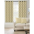 thumbnail image 2 of Fsddascl Yellow Moroccon Blackout Curtains for Bedroom/Living Room, Thermal Insulated Kitchen Curtains, Farmhouse Minimalist Ethnic Geometric Grommet Darkening Window Treatment Drapes 42"x84"x2, 2 of 8