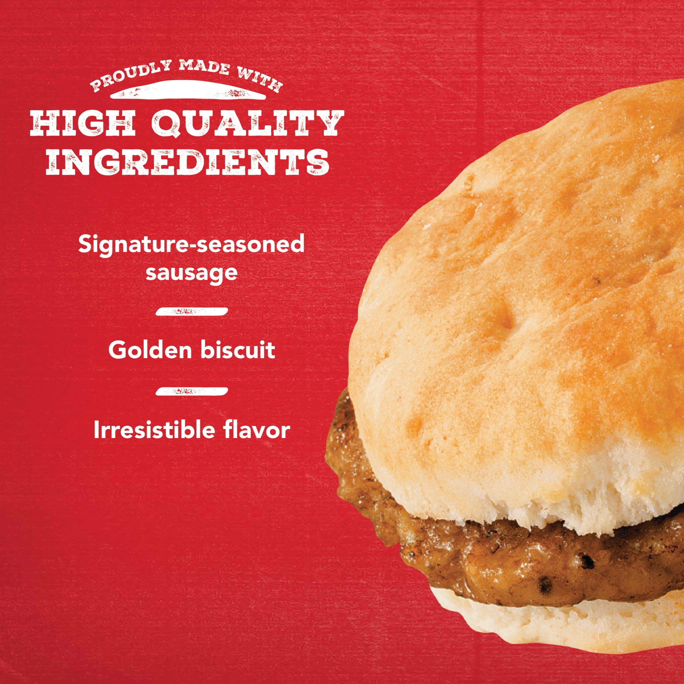 Jimmy Dean Frozen Breakfast Sandwich, Snack Size Sausage Biscuit, 34 oz, 20 Count