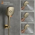 thumbnail image 6 of Boyel Living Shower System Wall Mount 10 inches Shower Faucet Head 3 Function Handheld Shower Head Combo Set,Brushed Gold, 6 of 9