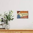 thumbnail image 5 of Vorsicht VOR der Frau des Hauses Sign Vintage Tin Signs Funny Metal Tin Sign Wall Art Garden House Plaque for Man Woman Kitchen Cafe Wall Halloween Christmas Decor 12 x 8 Inch, 5 of 7