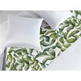 thumbnail image 2 of Leaf Print Bed Runner, Nature Themed Pattern of Continuous Branches in Watercolor Design, Decorative Accent Bedding Scarf for Hotels Homes & Guest Rooms, King, Olive Green Khaki White, by Ambesonne, 2 of 3