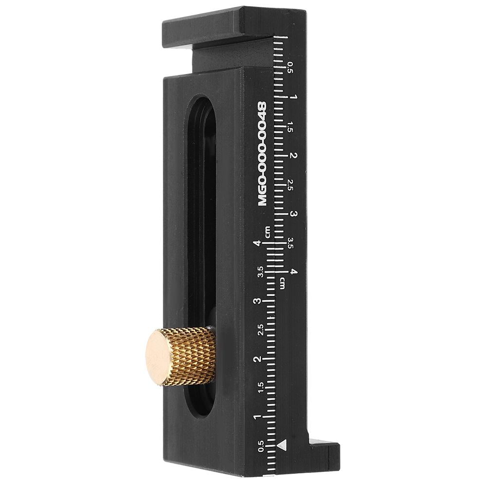 Carpentry marking indicator Black aluminum brass depth measuring ruler Marking separation indicator line Sawtooth ruler 