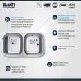 thumbnail image 4 of Ruvati 29-inch Undermount 50/50 Double Bowl 16 Gauge Stainless Steel Kitchen Sink - RVM4301, 4 of 10