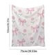 thumbnail image 3 of Manta de franela con lazo rosa | Suave y cómoda, con estampado digital | Ideal para la siesta en la oficina y San Valentín | 75 x 100 cm, 3 of 6