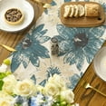 thumbnail image 4 of Blue Retro Daisy Spring Table Runner, Seasonal Summer Vintage Kitchen Dining Table Decoration for Home Party Decor 13x36 Inch, 4 of 6