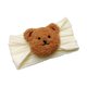 thumbnail image 3 of Diadema para bebé recién nacido CUTICAT con decoración de oso elástica suave Beige, 3 of 7