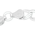 thumbnail image 4 of Sterling Silver 7mm Double Link Charm Bracelet (8 X 7) Made In Italy qch100-8, 4 of 5
