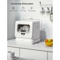 Moosoo Portable Dishwasher, Countertop Dishwasher with Glass Door, 6 Washing Modes, MX20