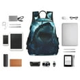 thumbnail image 4 of Yiaed Undersea Shark Print Lightweight Backpack Travel Backpacks Hiking Daypack for Women Men, 4 of 5