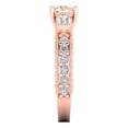 thumbnail image 3 of Three-Stone Engagement Ring for Women - 2.33ct Natural Morganite in 14K Rose Gold Promise Ring, 3 of 6