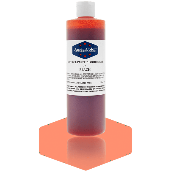 Americolor Peach Soft Gel Paste 13.5 Ounces