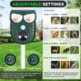 thumbnail image 2 of AMIAEDU Solar-Powered Animal Repeller, Outdoor Ultrasonic/LED Deer Repellent Device with Motion Detection for Lawns & Gardens, 33 ft Range, 2 of 7