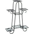 thumbnail image 4 of MONIPA 3-Tier Black Plant Stand Shelves Display Holder Shelf for Indoor Outdoor, 4 of 8