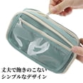 thumbnail image 4 of Unique Bargains Pencil Case Flip Cover Pen Pouch Stationery Bag for Organizer Blue, 4 of 6