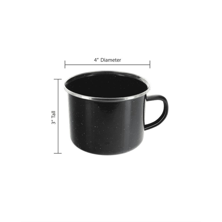 Coleman 12oz Enamel Coffee Mug, Impact-Resistant Coffee Mug with  Dishwasher-Safe Enamel Finish, Great for Campsite, Tailgates, Picnic, BBQ,  & More