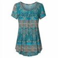 thumbnail image 2 of maytalsory T-shirt pour Femmes à Col Rond à Manches Courtes Haut Robe Imprimée T-shirt,, 2 of 6