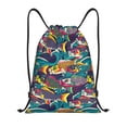 thumbnail image 1 of Fotbe Colorful Carp Streamer Bolsa Mochila con Cordón Estampada, Bolsa de Gimnasio Deportiva, Bolsa Cinch, Bolsa con Cordón para Hombres y Mujeres-Medium, 1 of 6