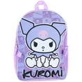 thumbnail image 2 of Hello Kitty Kuromi 16" Purple School Backpack and Rectangular Lunch Bag Attached, 2 of 5