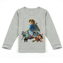 The Legend of Zelda Kids' Long Sleeve T-shirt, Breathable Fabric and Adorable Print, Autumn Staple