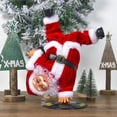 thumbnail image 2 of Muñeco de Papá Noel giratorio con baile callejero eléctrico invertido, juguete musical, regalo de Navidad, juguetes para niños, nuevas decoraciones navideñas, 2 of 5