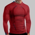 thumbnail image 2 of Male Autumn And Winter High Elasticity Breathable Sports Tight Long Sleeve Pattern Print Quick Dry Fitness Top, 2 of 5