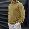 thumbnail image 3 of qucoqpe Men's Casual Loose Fitting Hoodie Pullover Sweatshirt with Drawstring Hood Comfortable Soft Fleece Sporty Streetwear Tops, 3 of 5