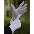 LisenraIn Men's White Tuxedo Gloves Formal Uniform Guard Butler Gloves