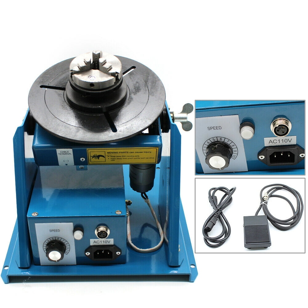 Rotary Welding Positioner 110V 2.5" Worktable Welder Positioner