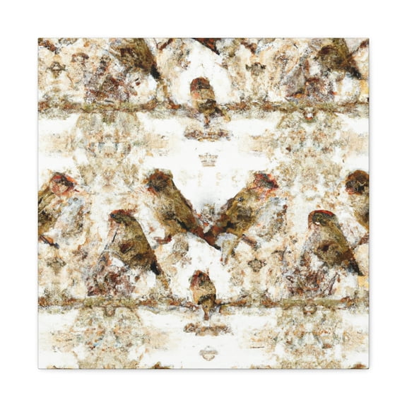 Singing Song Sparrows - Canvas