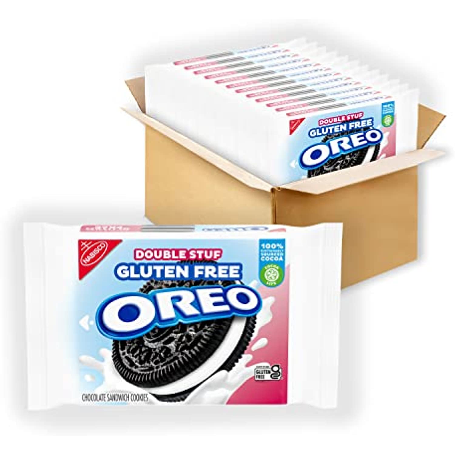 Oreo Double Stuf Gluten Free Sandwich Cookies Chocolate, 14.03 Ounce