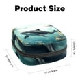 thumbnail image 2 of Whale Sanitary Napkin Bag Period Pouch Travel Organizer Zipper Pouch Mini Zipper Pouch Storage Case, Made of Velvet Fabric, Sponge, and Oxford Cloth, 2 of 6
