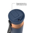 thumbnail image 4 of Contigo SnapSeal Leakproof Stainless Steel Reusable Water Bottle with Carrying Strap, Dark Blue/Bronze, 24 oz, 4 of 10