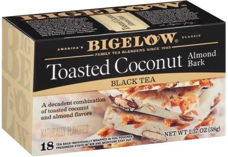 Photo 1 of Bigelow Toasted Coconut Almond Bark, Black Tea, Tea Bags, 18 Ct