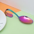thumbnail image 2 of Stainless Steel Spoon Curved Handle Tableware Spoon for Hotel Buffet Kitchen (Colorful), 2 of 8