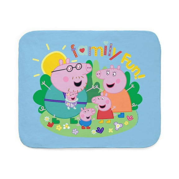 CafePress - Peppa Pig: Family Fun! - Sherpa Fleece Throw Blanket 60" x 50"