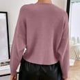 thumbnail image 6 of Besolor Womens V Neck Long Sleeve Sweaters Fall Casual Cross Front Knitted Crop Pullover Tops, 6 of 7
