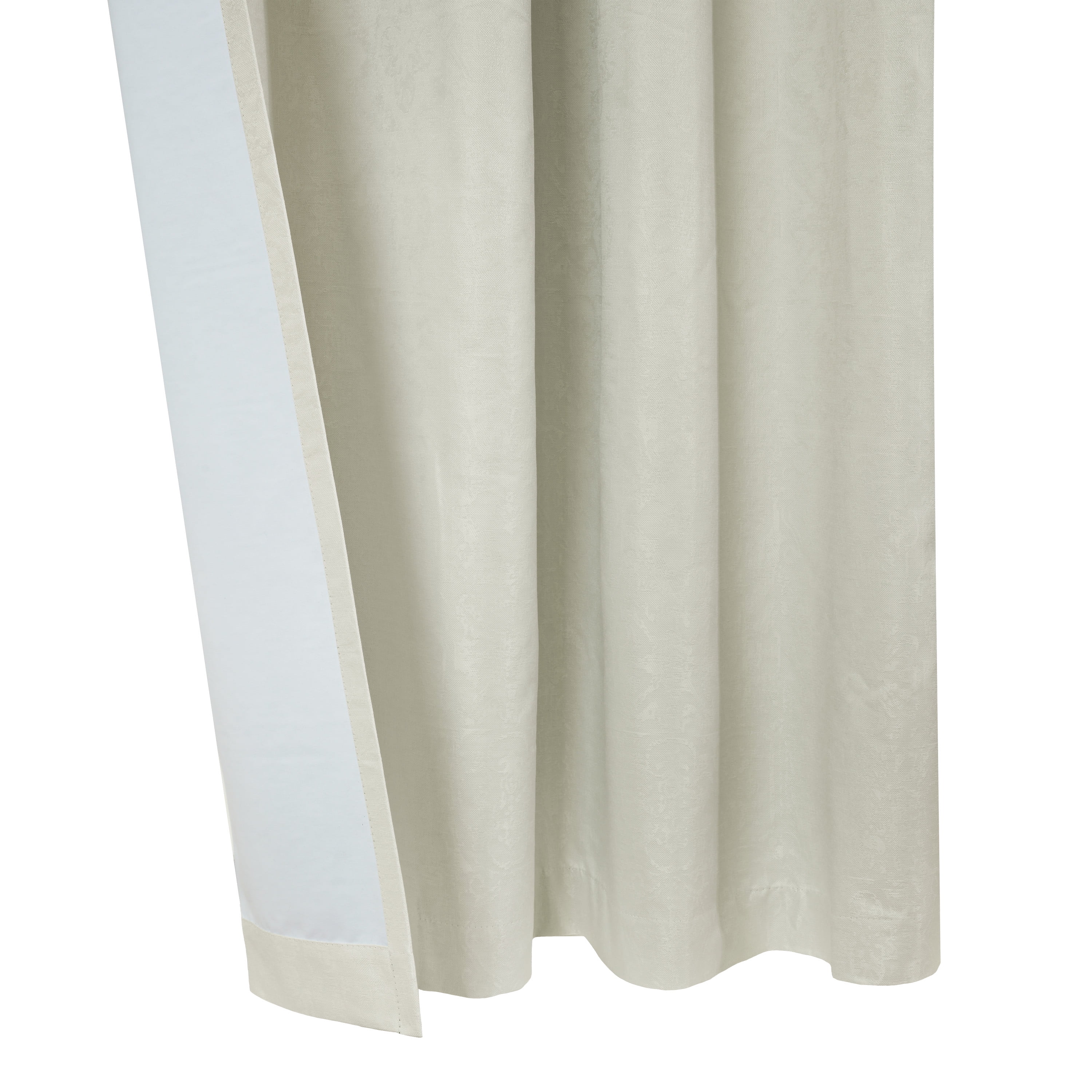 Varsha Textured Total Blackout Grommet Curtain Panel Blackout 52" x 84" in Off-white