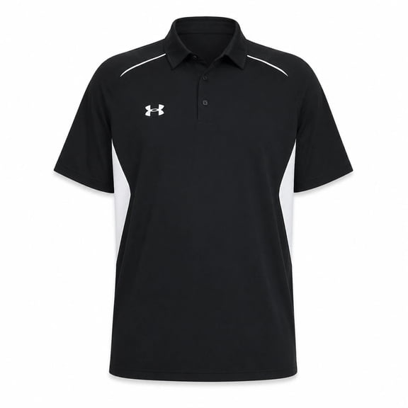 Under Armour Men's Title Polo Shirt, Black/White, Size S
