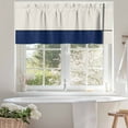 thumbnail image 4 of Abstract Gemoetric Valances for Windows, 54 x 18in, Art Navy Blue Color Block Rod Pocket Kitchen Valance Curtain Light Filtering Window Treatments for Living Room Bedroom, 1 Panel, 4 of 7