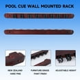 thumbnail image 4 of GSE Games & Sports Expert 6/8/12 Wall Mounted Billiard Cue Rack. Pool Cue Stick Rack with Screw Fitting for Game Room, Home, Bar - 8 Cue Mahogany, 4 of 8