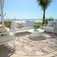 thumbnail image 6 of Addison Rugs Chantille Indoor/Outdoor Transitional Stripes Pink Washable Round Rug, 8' x 8', 6 of 6