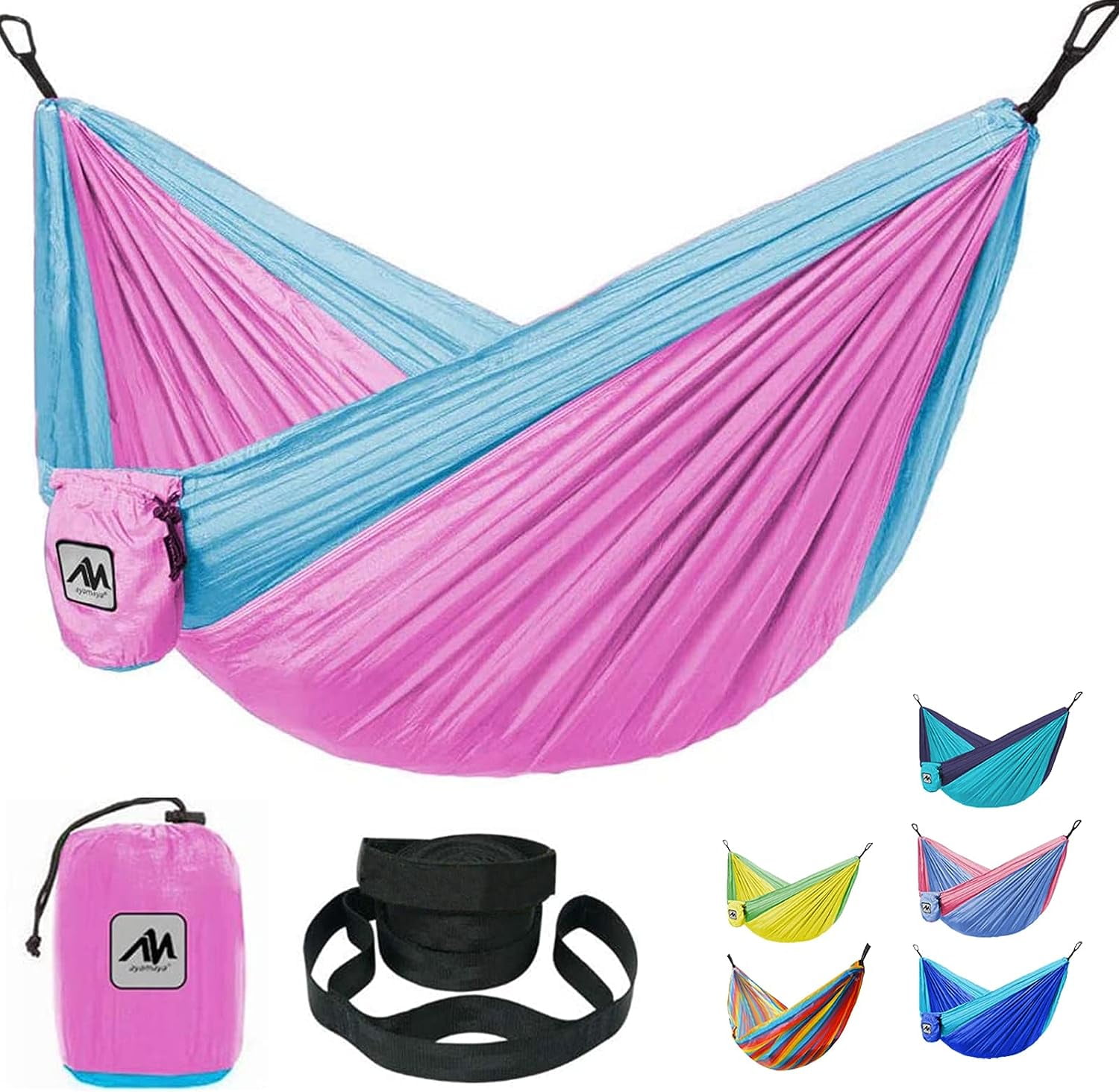 AyamayaKids Camping Hammocks, Small Camping Hammock for Boys Girls, Heavy Duty Durable Outdoor Hammocks Support 500Lbs