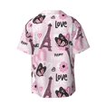 thumbnail image 6 of Daiia Eiffel Tower and Butterflies Men's Linen Shirts Short Sleeve Casual Shirts Button Down Shirt for Men Beach Summer Wedding Shirt-X-Large, 6 of 6