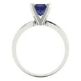 thumbnail image 4 of 1ct princess cut blue tanzanite 14k white gold Bridal Wedding Engagement Promise Anniversary Ring for Women size 3.75, 4 of 7