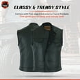 thumbnail image 3 of Daniel Smart S to 12XL Men’s Leather Vest Cowhide Motorcycle Leather Vest without Collar Design, 3 of 5