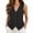 Black, variant on Women Lightweight Vest Tank Top Summer Slim Fit Sleeveless Lapel Layered No Print Casual Wear