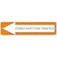 thumbnail image 3 of CONSTRUCTION TRAFFIC Orange Left Arrow 24 x 6 inch Aluminum Composite Sign, 3 of 4