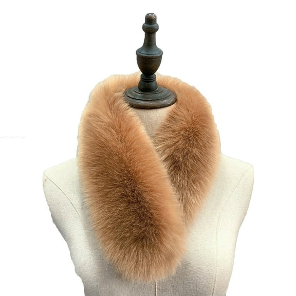 Mgmyaa Women's Faux Fur Scarf Collar Shawl with Stitching Detail for Luxury Look and Winter Fashion